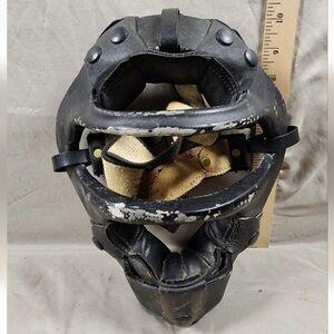 Antique Wilson Catchers Mask 2 Bar Baseball Stop Good Webbing Used